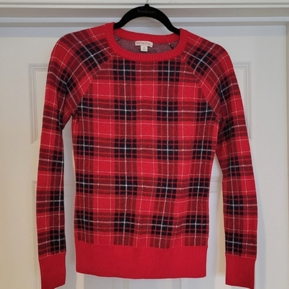 Merona plaid crew neck sweater - Picture 3 of 5